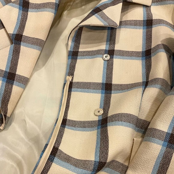 1960’s I. Magnin Wool Plaid Coat/Dress ILGWU Union Made – Excellent Exterior - Picture 7 of 8